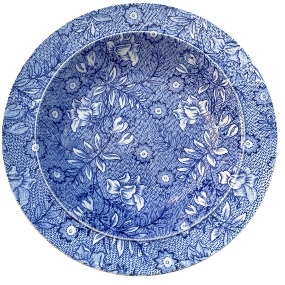 Royal Tudor Ware Blue Floral Ceramic Bowl 6.5 in Made In England Vintage - Picture 8 of 10